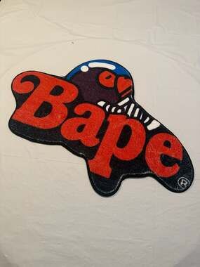 A Bathing Ape (BAPE) Logo Graphic Floor Rug